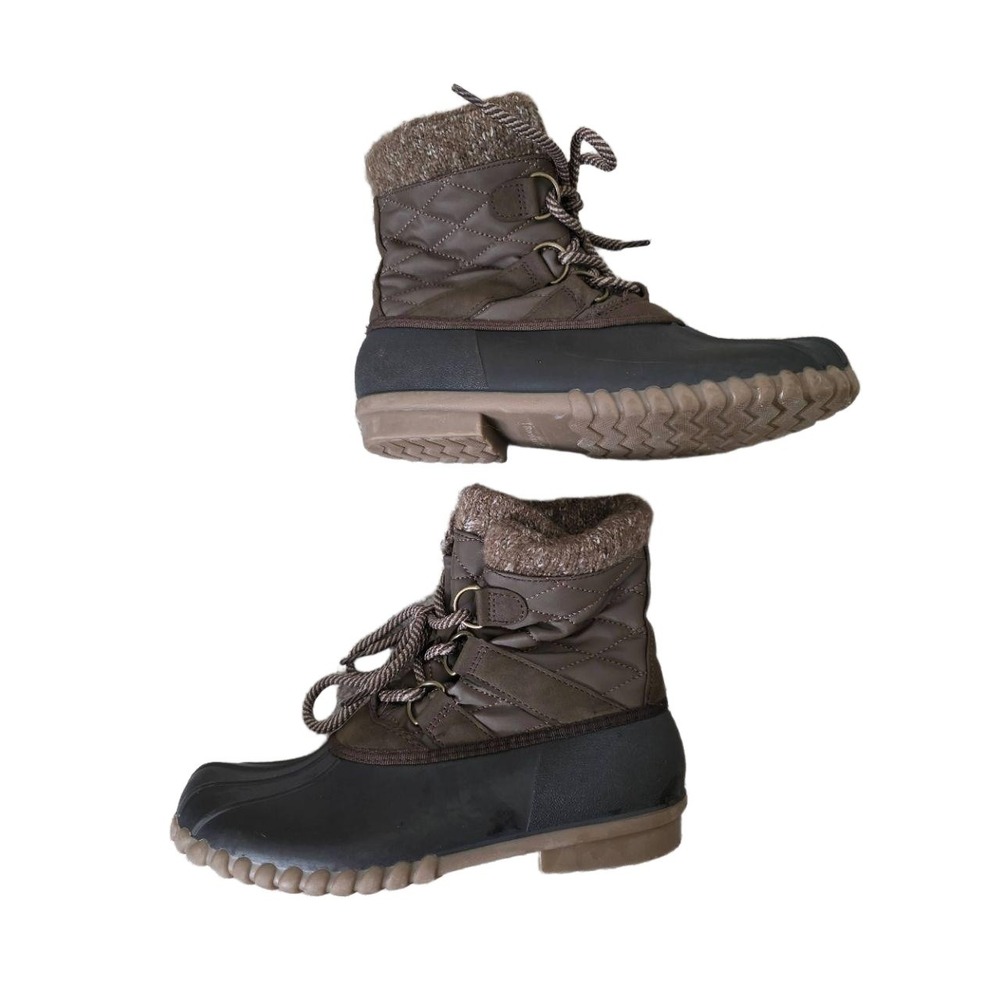 Baretraps‎ Brown Quilted Knit Waterproof Duck Winter Boot 7M